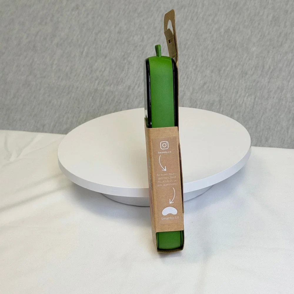 Beanto Cutlery Reusable Travel Set Green Knife Spork Chopsticks Case BPA Free